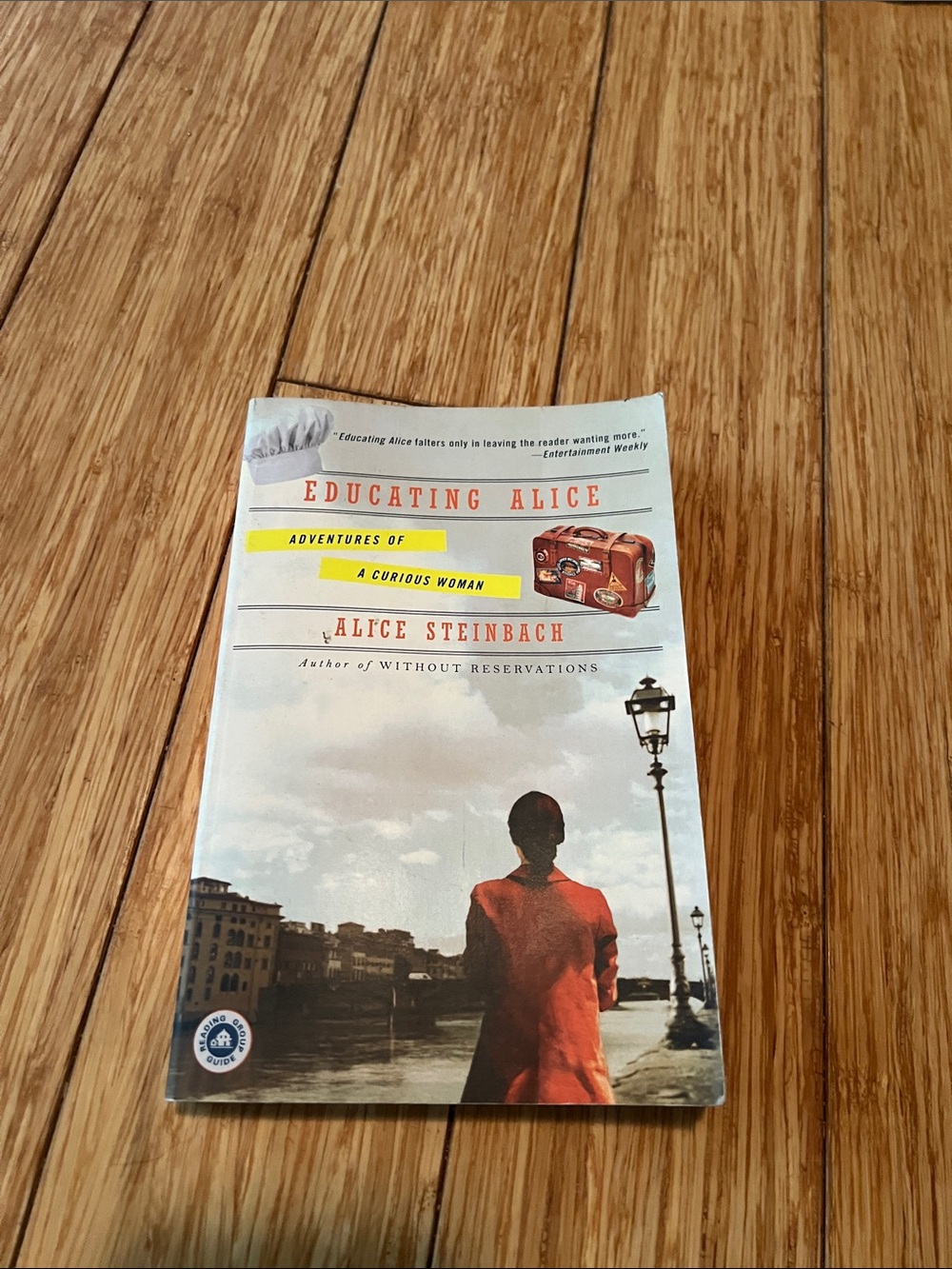 Educating Alice by Alice Steinbach - Softcover Travel Memoir (White, Red)